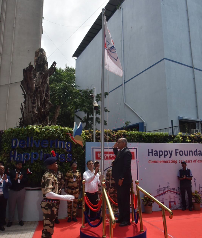 Commemorating 52 years of HPCL: HPCL Flag unfurled